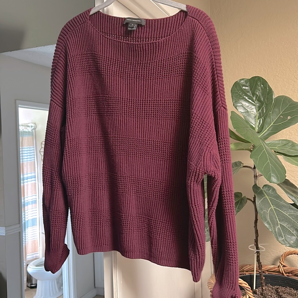 French Connection Burgundy Sweater